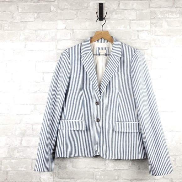 J. Crew Factory Jackets & Blazers - J.Crew vertical striped blazer | Size 12